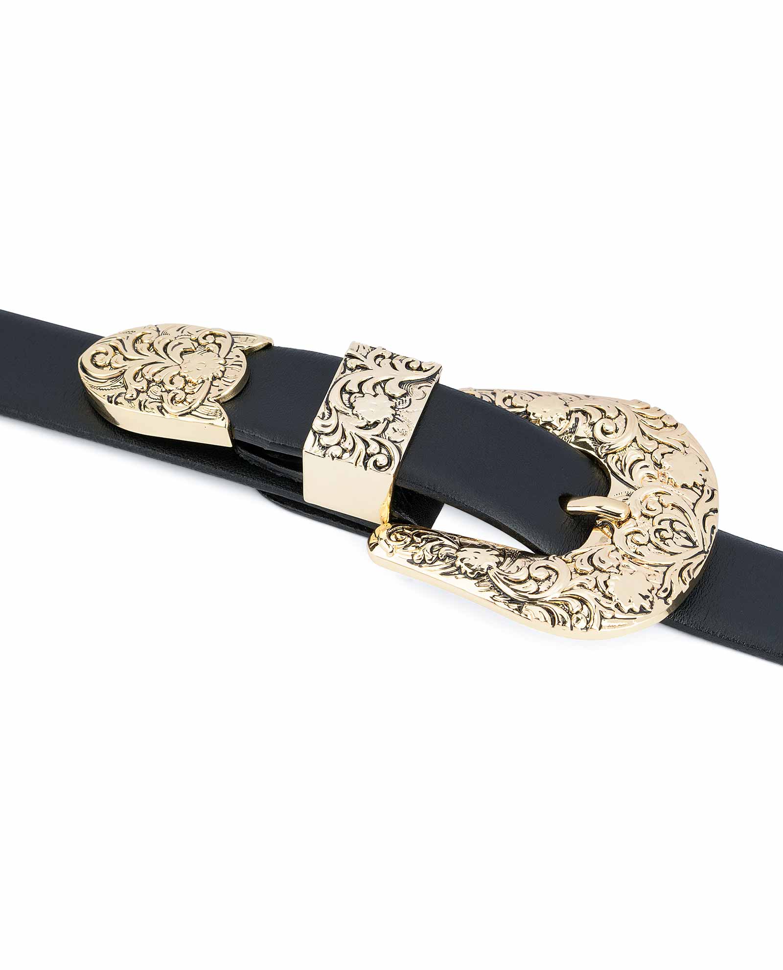 Black And Gold Western Belt Clearance 