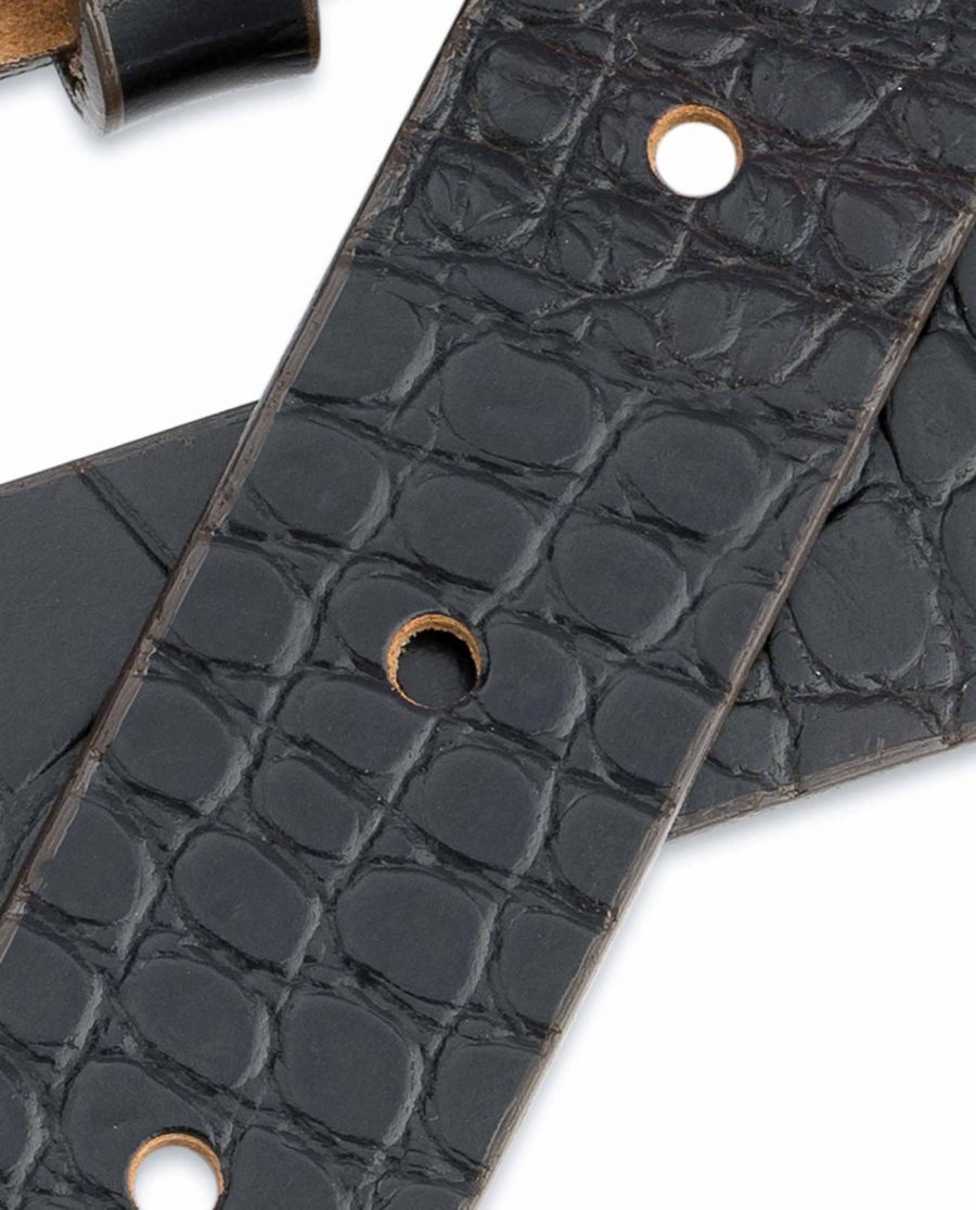 1-inch-Croco-Belt-Dark-Brown-Embossed-Leather-Genuine-Italian-quality