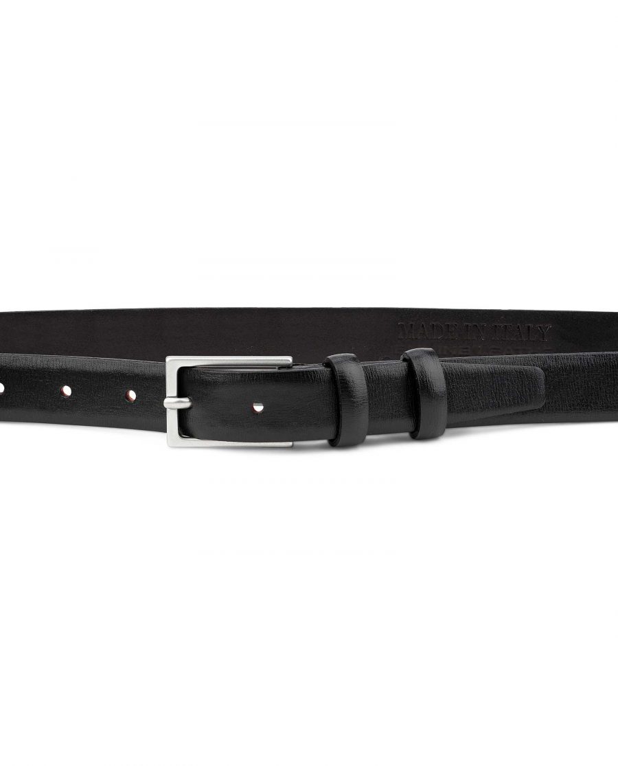 Black-1-inch-Leather-Belt-For-Men-Smooth-by-Capo-Pelle-on-Pants
