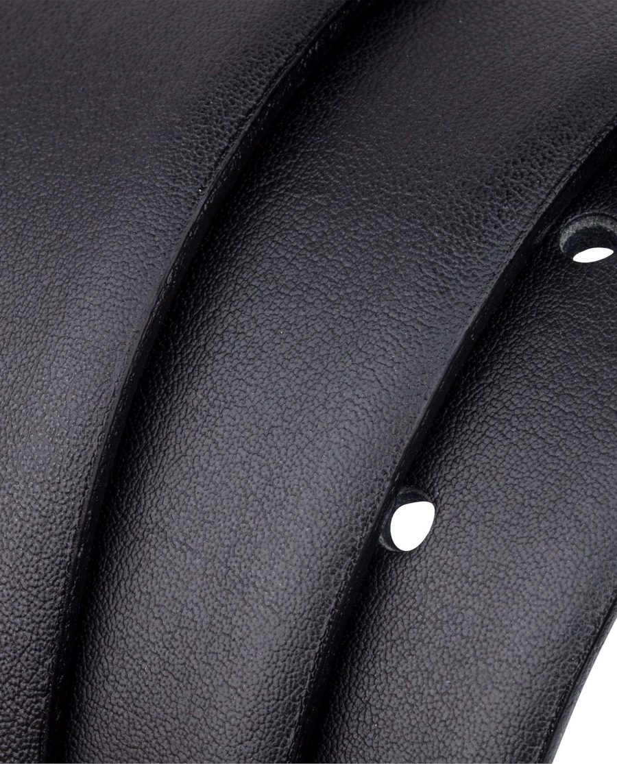 Black-Leather-Belt-Cross-buckle-Rolled-strap