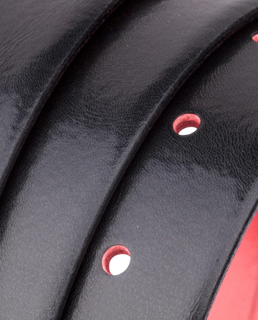 Black-Leather-Belt-Red-inside-Rolled-strap