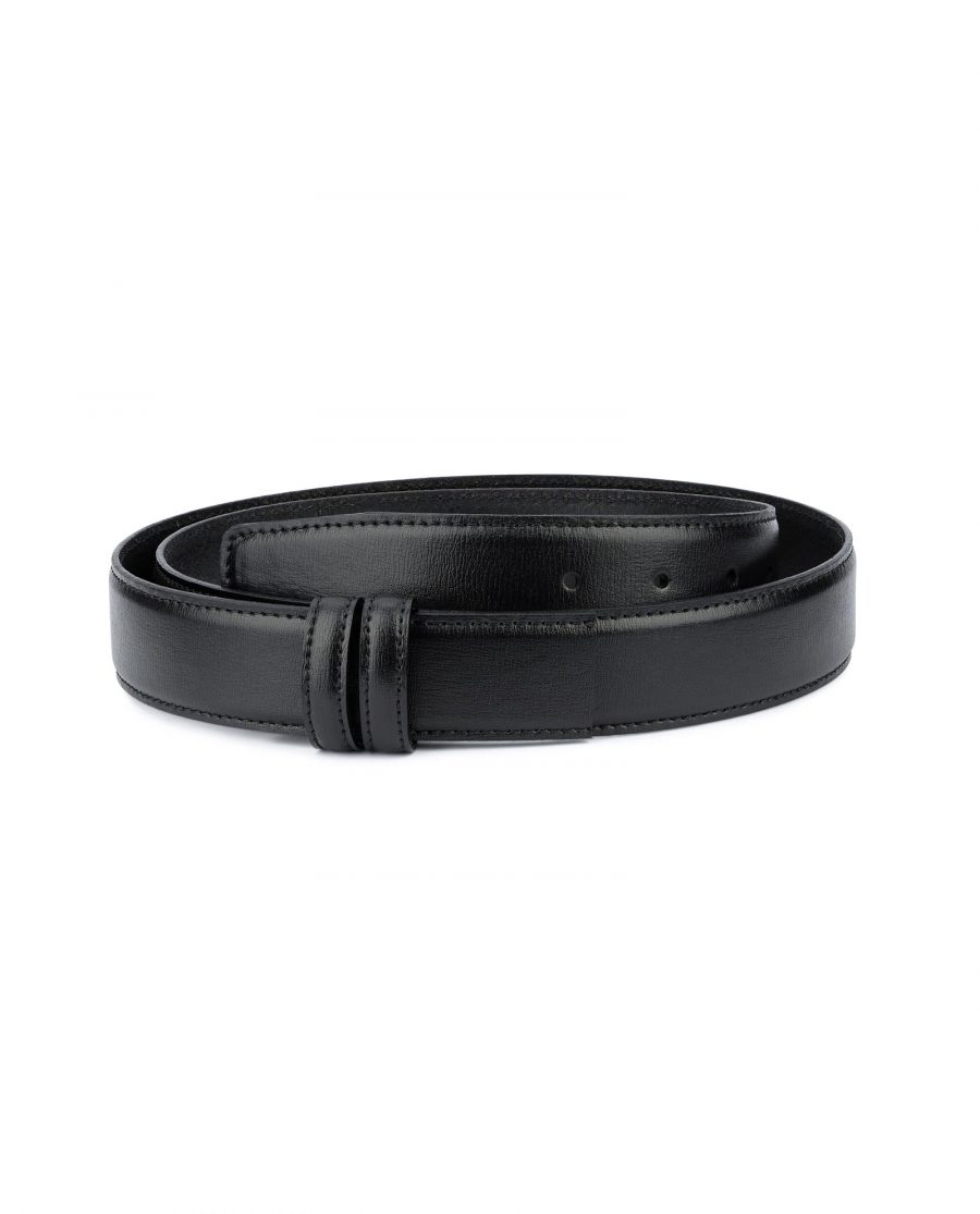 Black Mens Belt Without Buckle Replacement strap 1