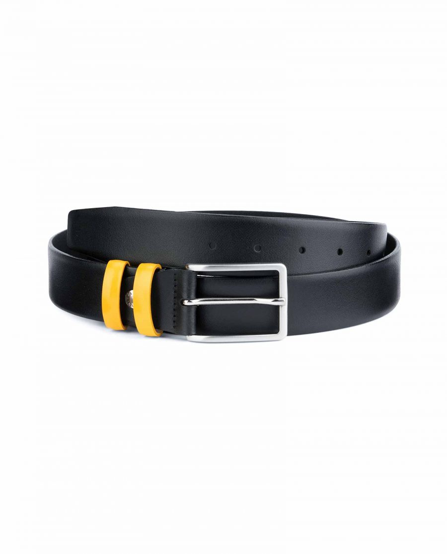 Black-Mens-Belt-with-Yellow-Leather-Loops-Capo-Pelle.jpg