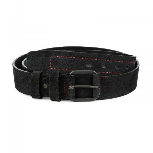 Black-Suede-Wide-Belt-40-mm-Mens-Leather-Belts-by-Capo-Pelle-First-picture