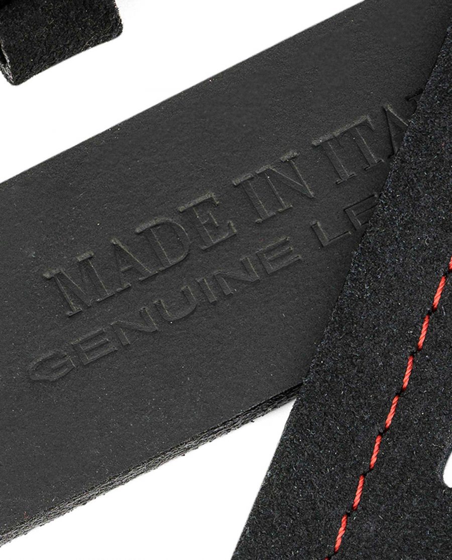 Black-Suede-Wide-Belt-40-mm-Mens-Leather-Belts-by-Capo-Pelle-Heat-stamp
