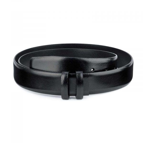 Black-Vegetable-Tanned-Leather-Belt-Strap-Main-picture