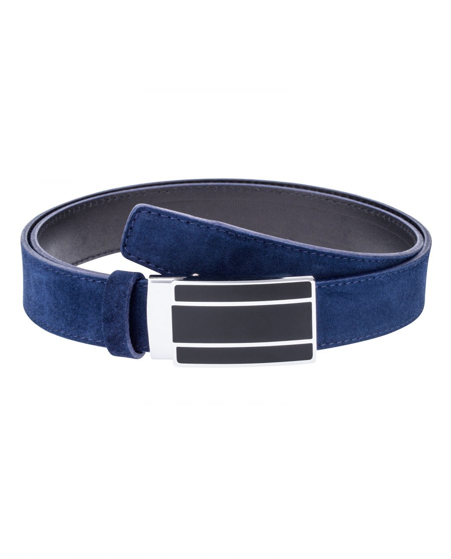 Blue-Suede-Ratchet-Belt-First-picture