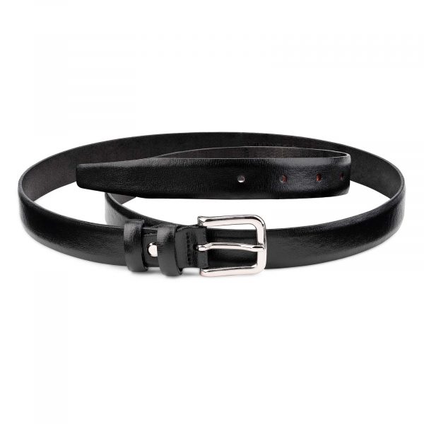 BLACK made in UK Children's/Boys/Kids Genuine Leather Belt Black 1 1/2" 40mm 