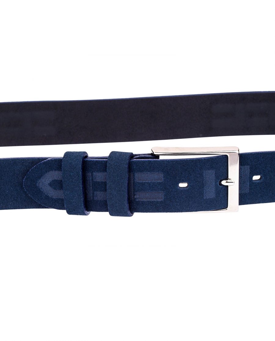 Capo-Pelle-Blue-suede-belts-for-men-Embossed-Italian-leather-Fit-on-trousers