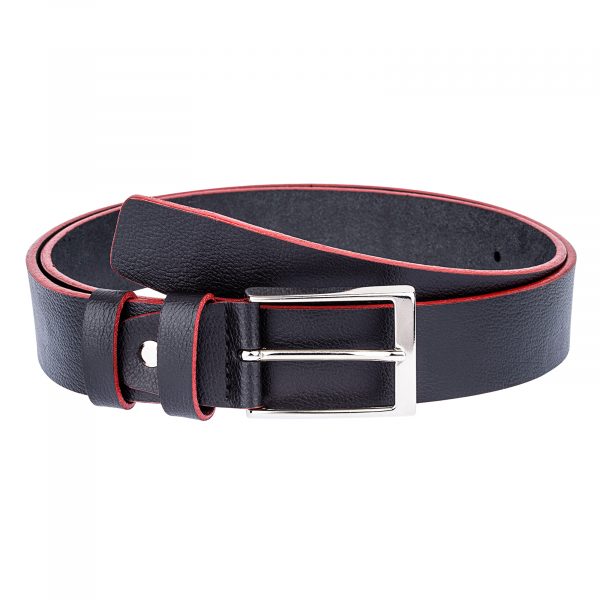 Cowhide-Belt-with-Red-Edges-Main-image