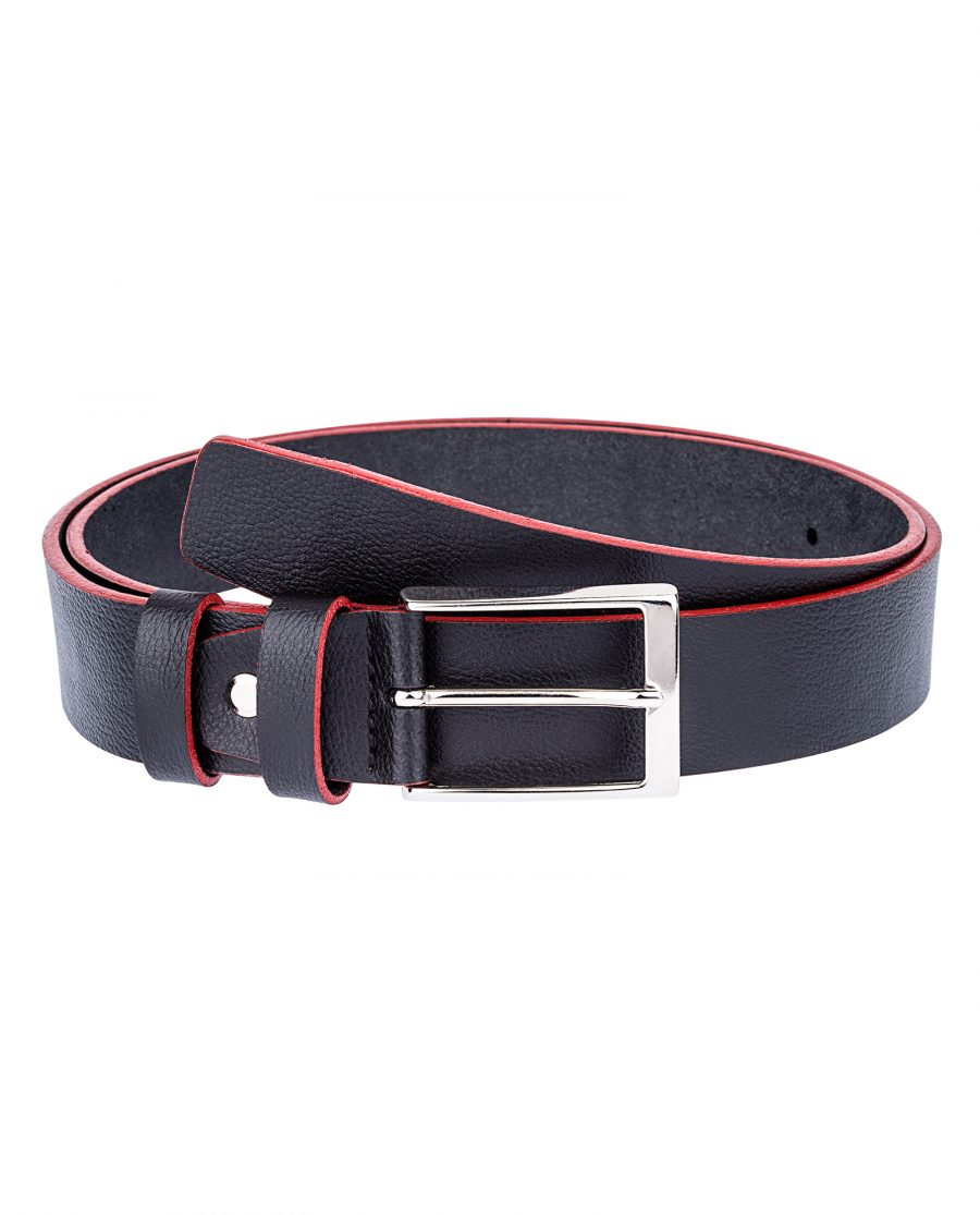 Cowhide-Belt-with-Red-Edges-Main-image
