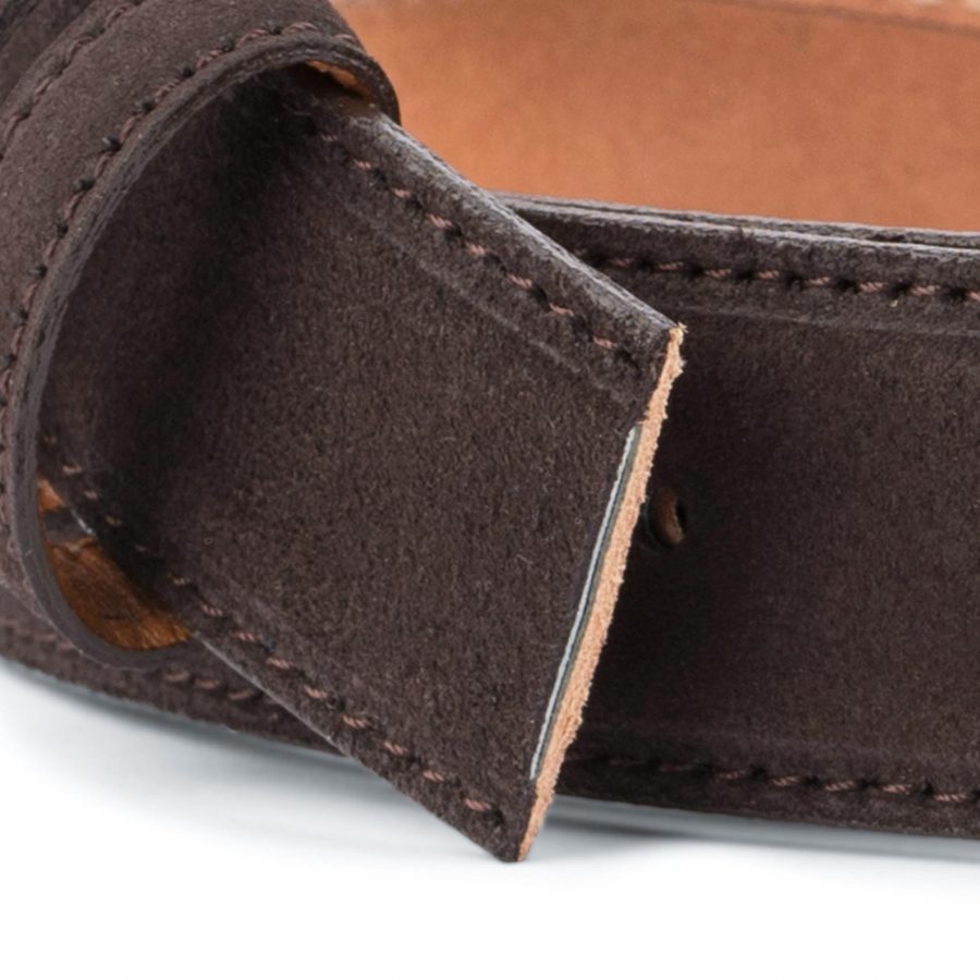 Dark Brown Suede Belt Strap 35 mm replacement 4