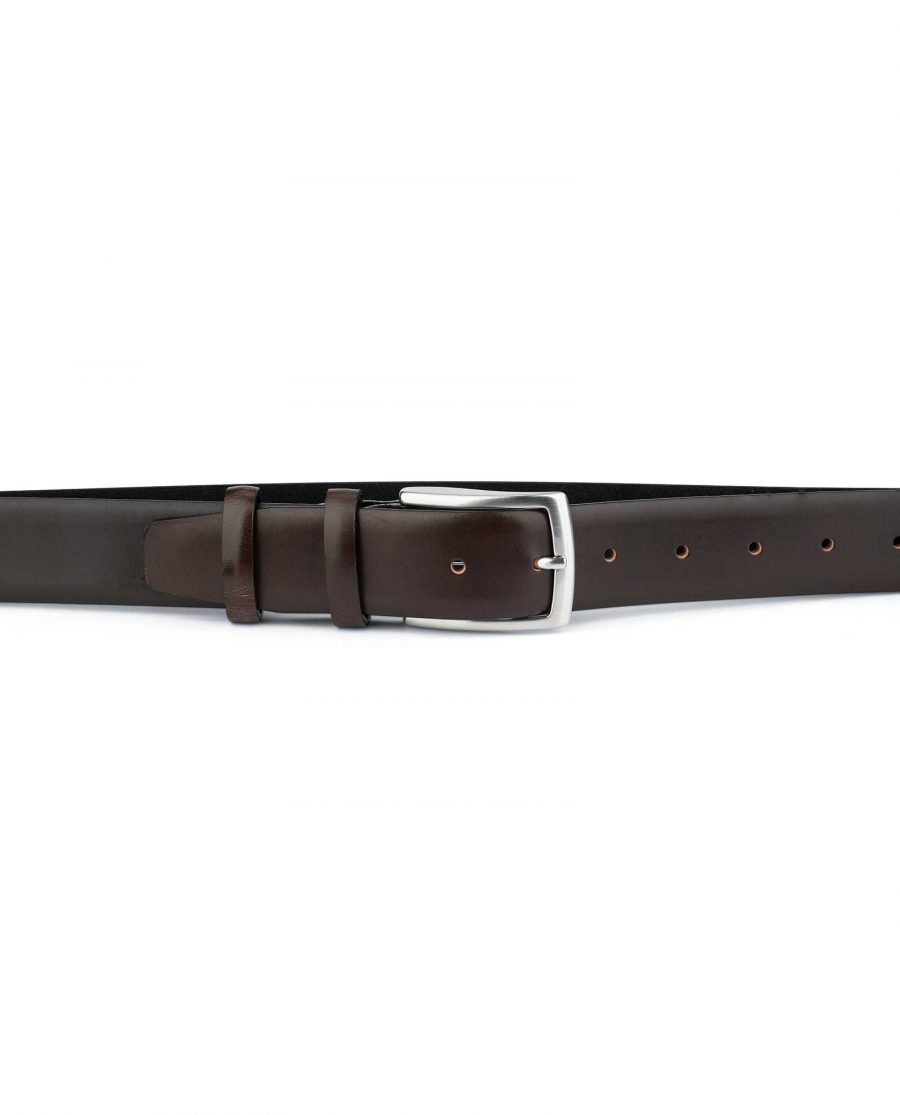 Dark-Brown-Vegetable-Tanned-Leather-Belt-On-Trousers