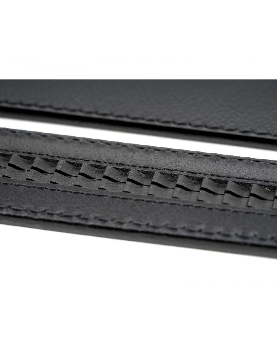Mens-Black-Ratchet-Leather-Belt-System