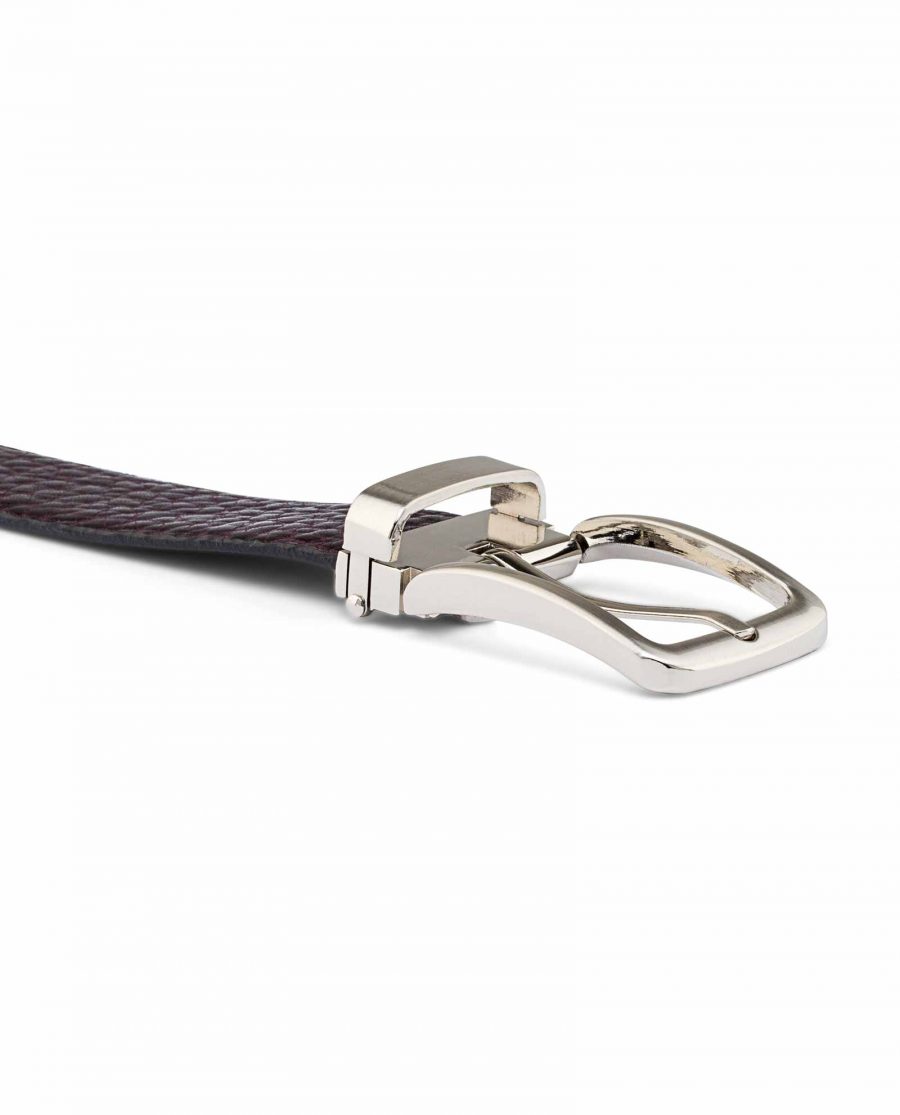 Mens-Maroon-Leather-Belt-Buckle-picture
