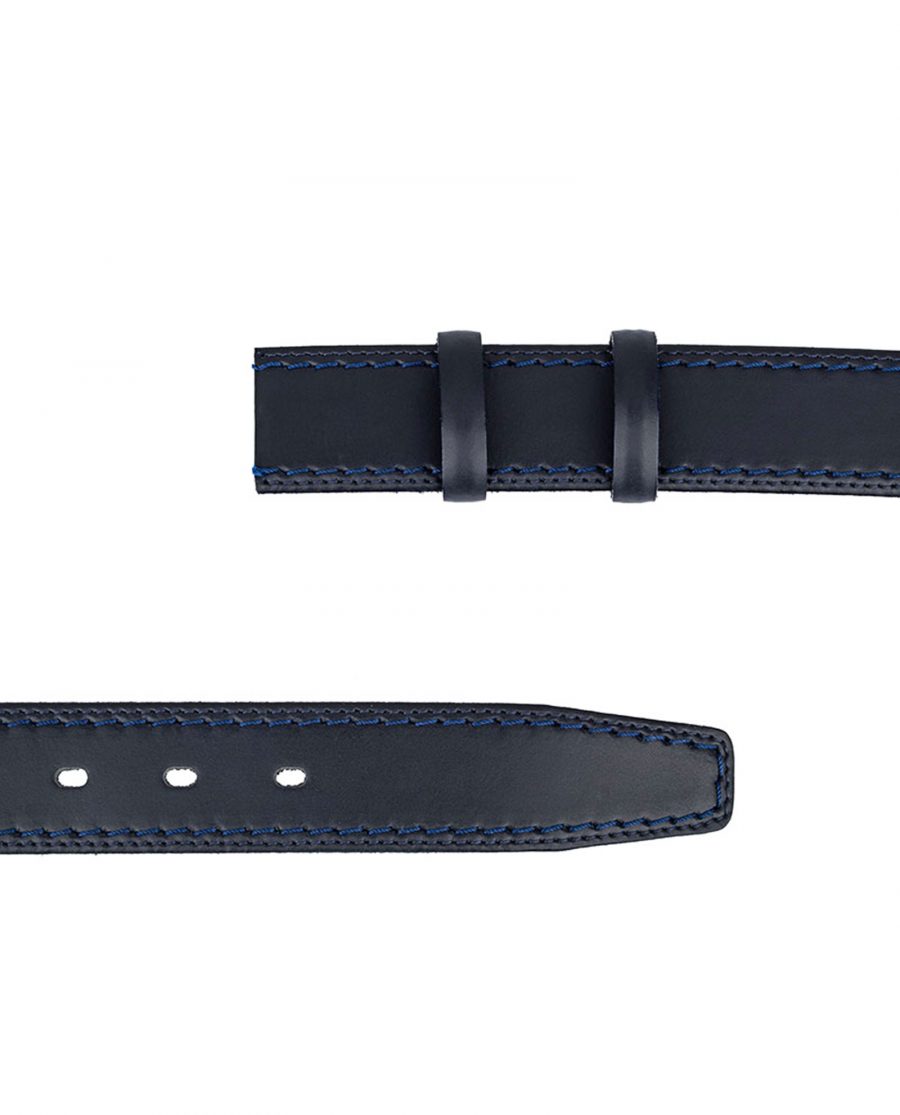 Navy-Leather-Belt-Strap-Blue-Thread