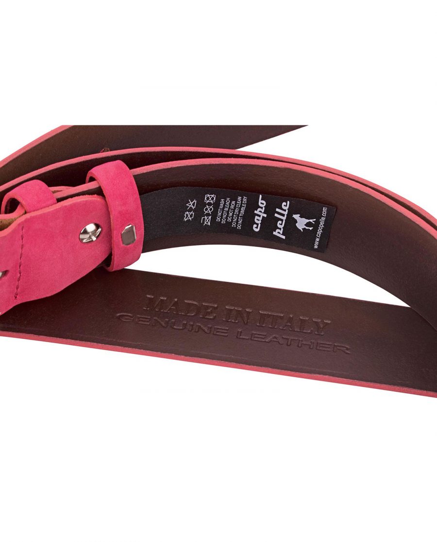 Pink-Belt-Nubuck-Leather-Care-tag