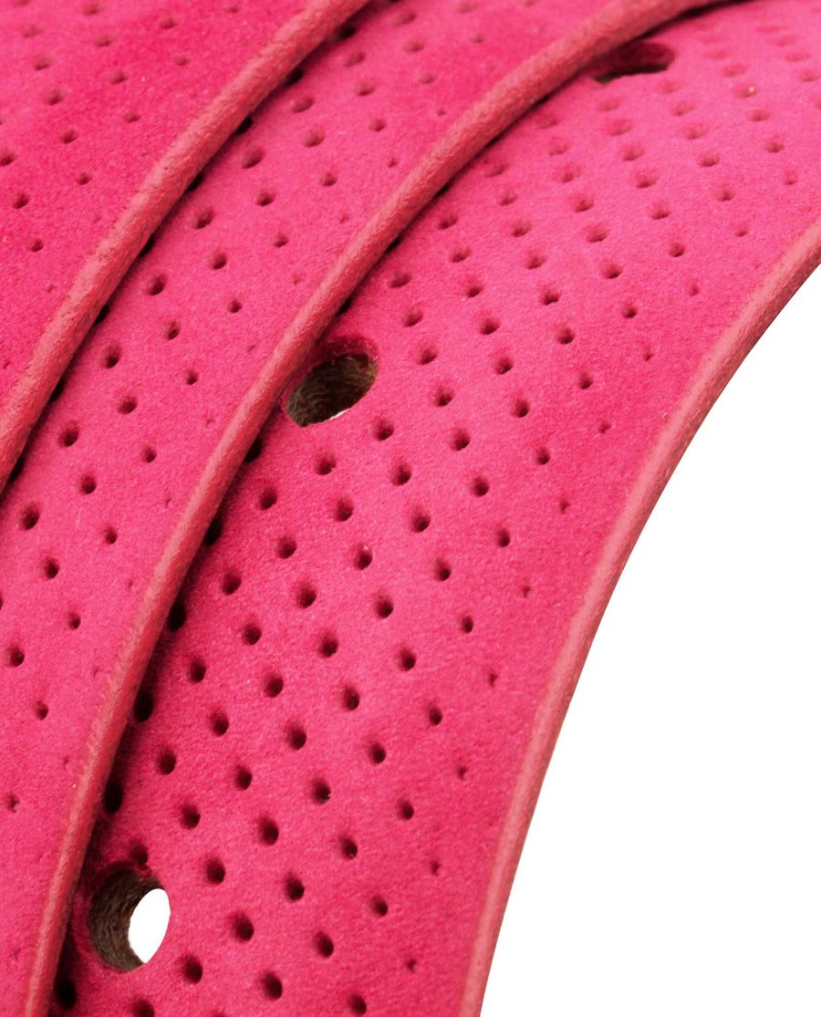 Pink-Belt-Nubuck-Leather-Rolled-strap