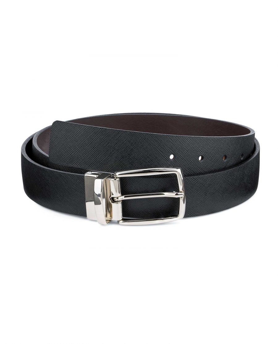 Reversible-Black-Brown-Saffiano-Leather-Belt-First-picture