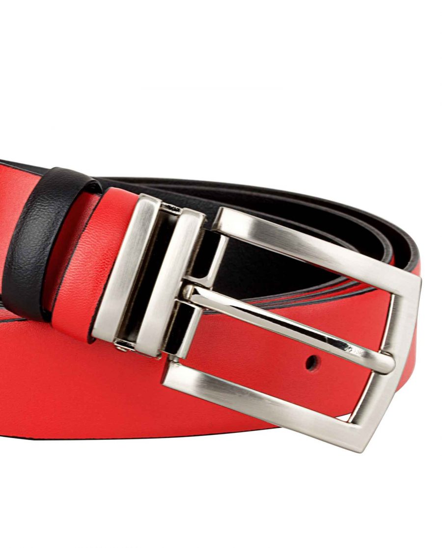 Reversible-Red-Black-Womens-Belt-Close-image