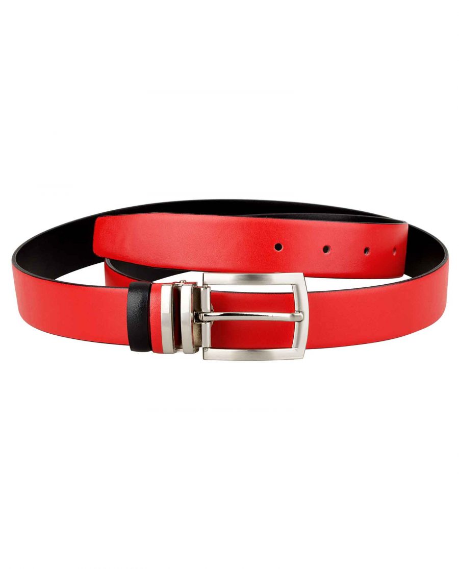 Reversible-Red-Black-Womens-Belt-Front-image