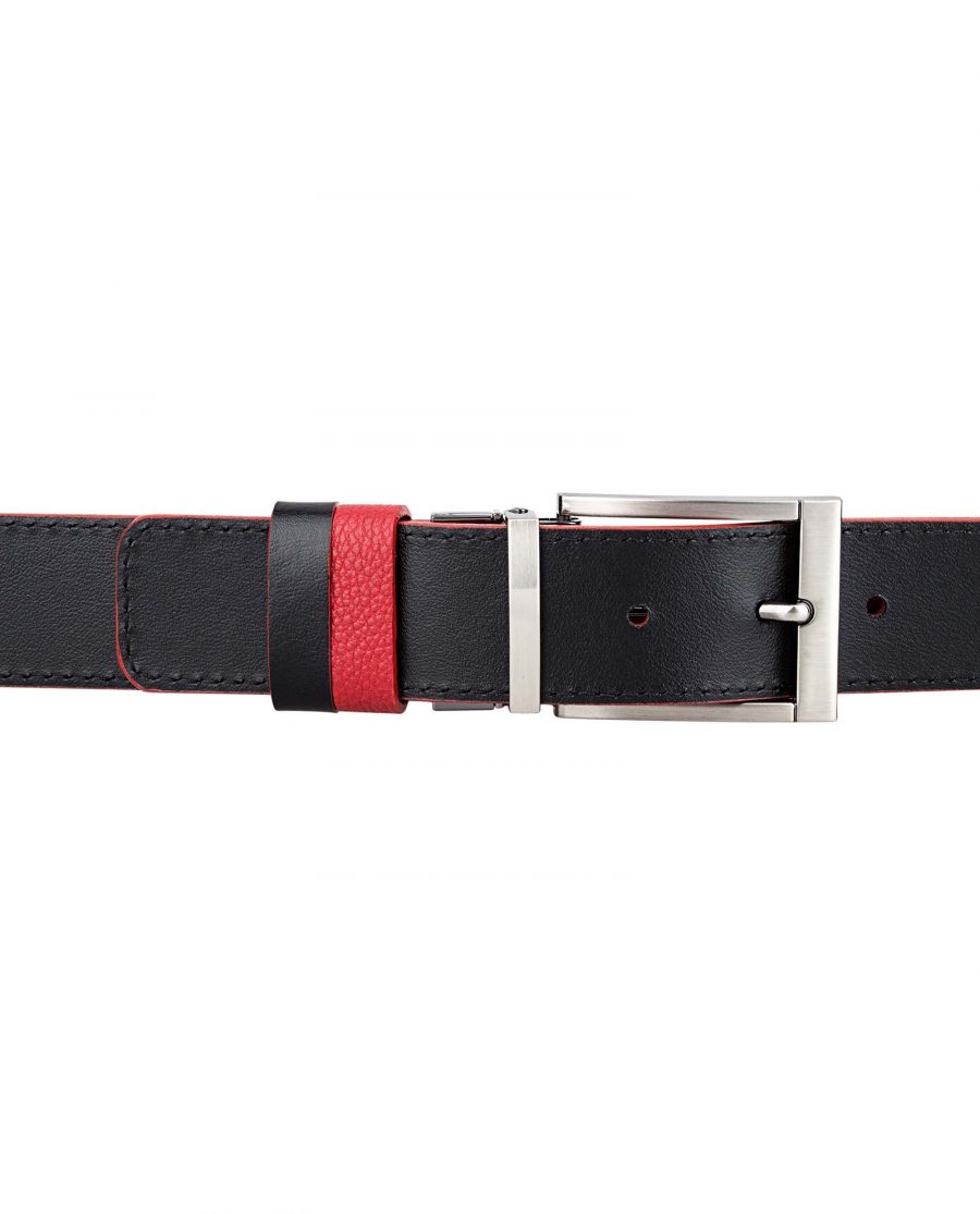 Reversible-Red-Leather-Belt-Black-side