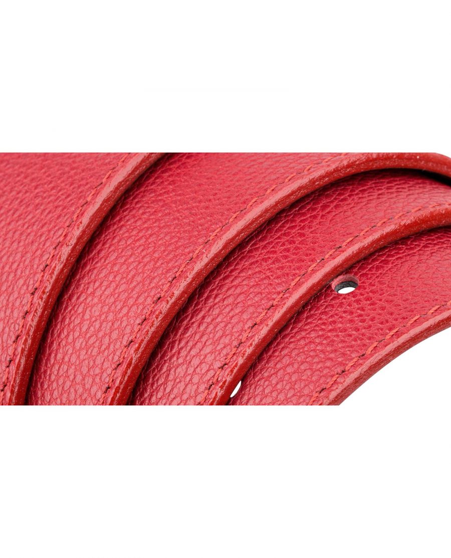 Reversible-Red-Leather-Belt-Rolled-strap