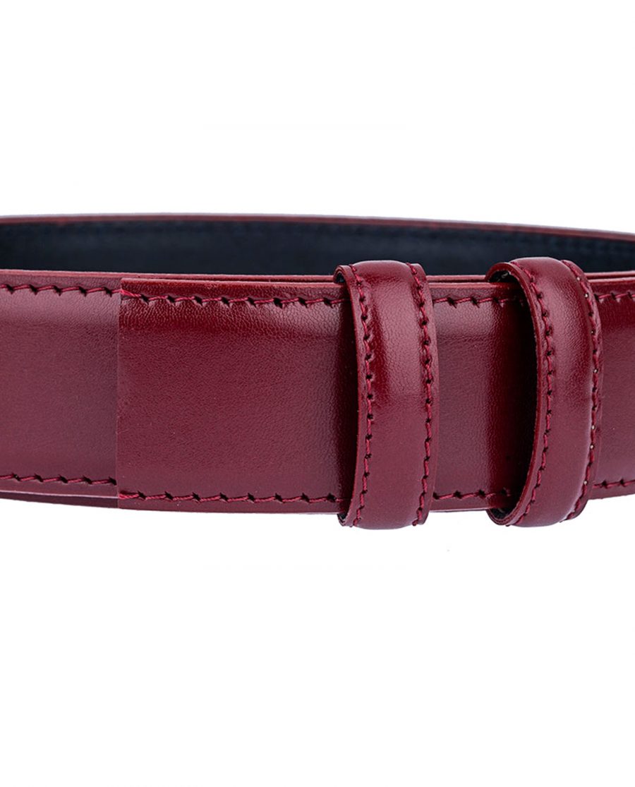 Ruby-Red-Threaded-Belt-Strap-Close