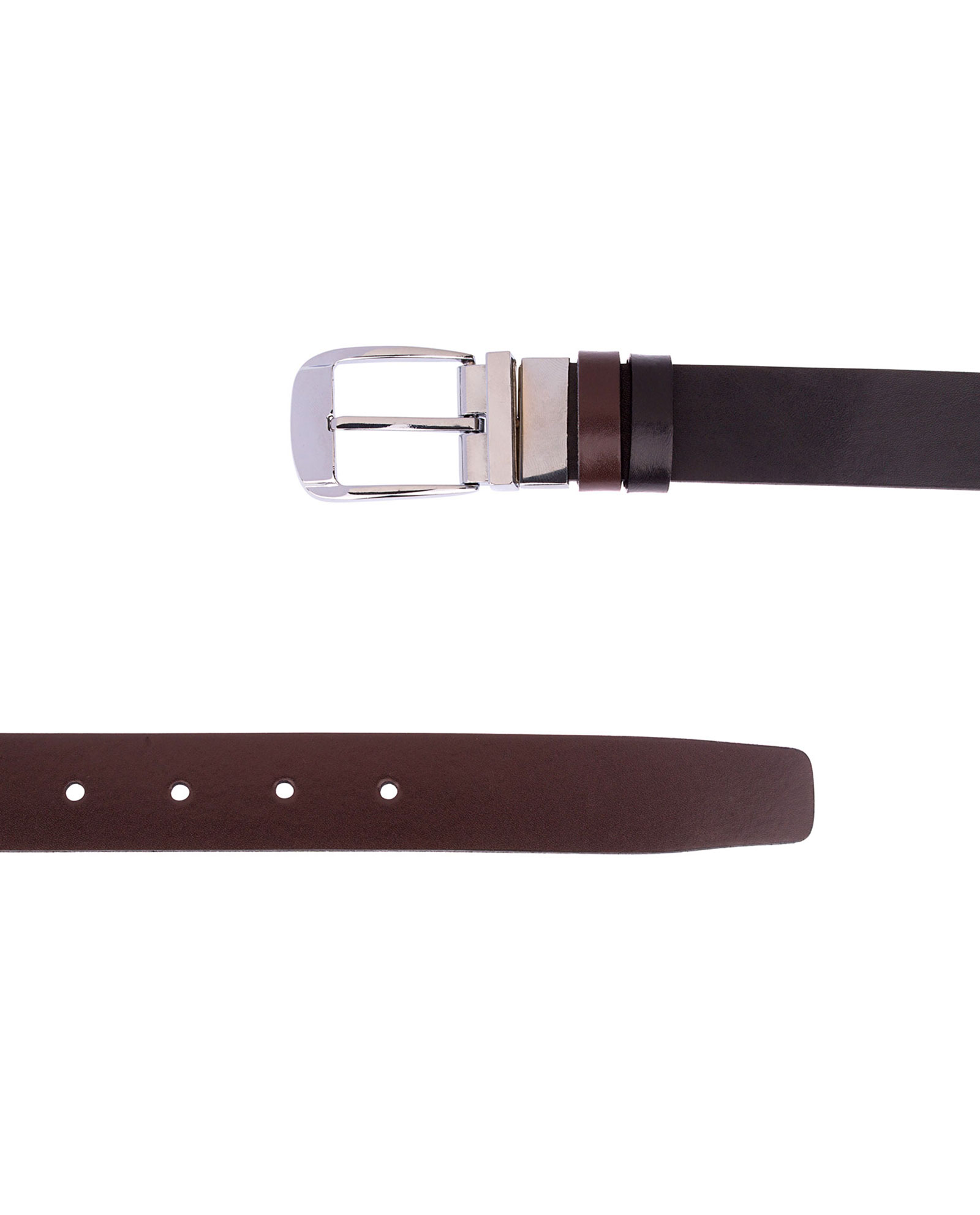 Buy Thin Reversible Belt | Black Brown Leather | LeatherBeltsOnline.com