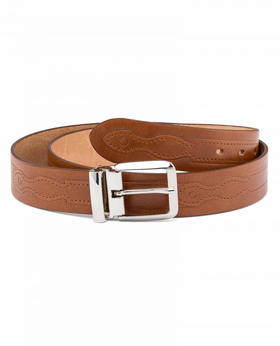 Western-Embossed-Italian-Leather-Belt-First-image