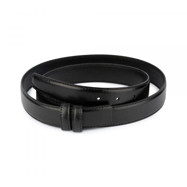 replacement black leather strap for belt 30 mm 1
