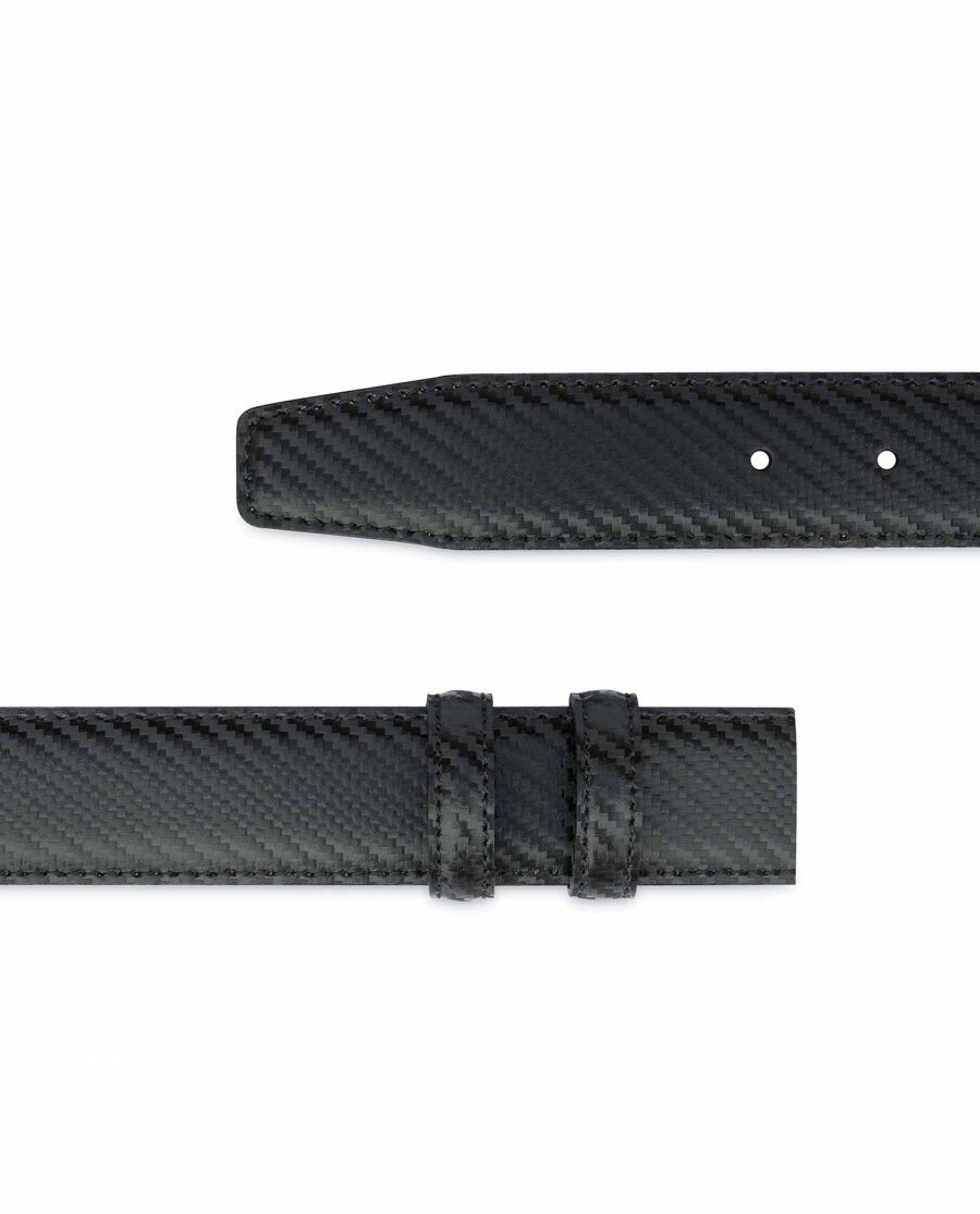 Carbon-Fiber-Leather-Belt-Without-Buckle-Black-1-3-8-inch-Replacement-strap