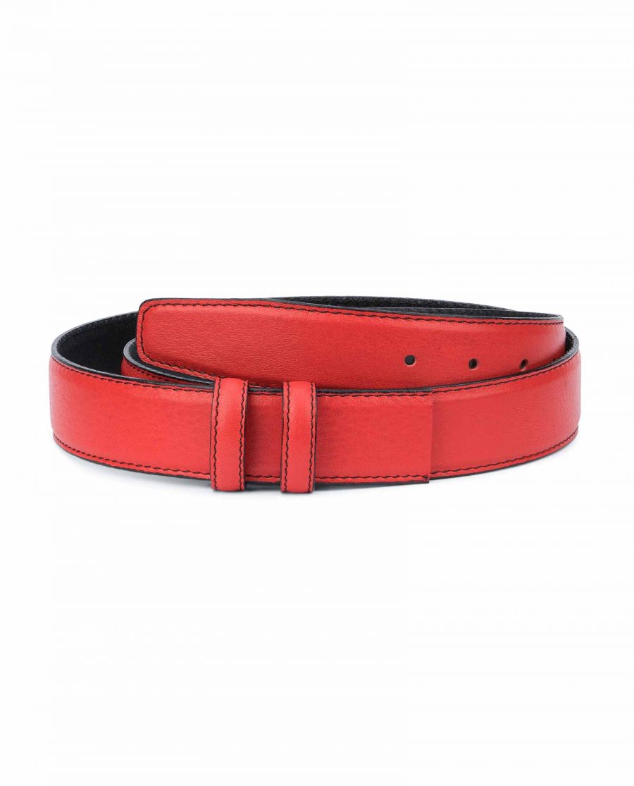 Red-Belt-With-No-Buckle-Soft-Italian-Leather-Capo-Pelle