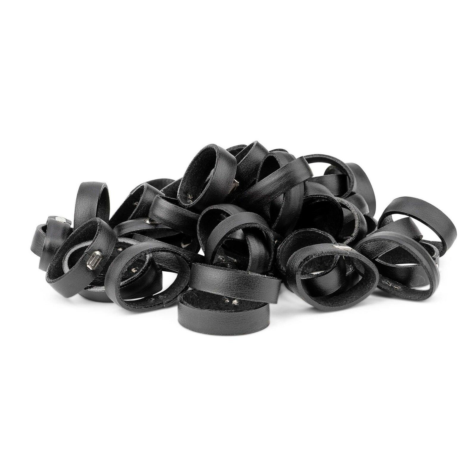 Black Belt Loops Genuine leather Spare loop For 1-3/8 inch belts 35 mm ...