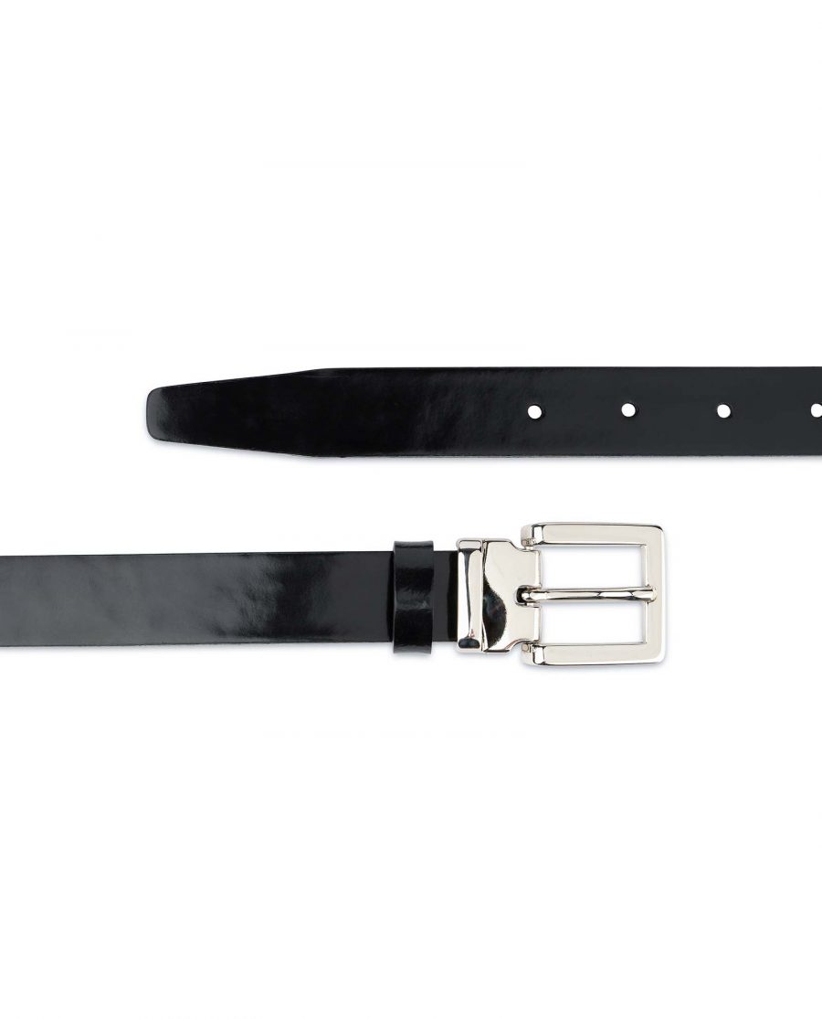 Black-Patent-Leather-Belt-Womens-1-inch-Square-buckle