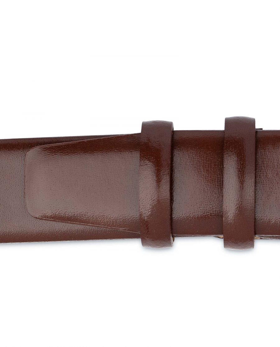 Mens-Cognac-Belt-Genuine-Leather-Loops
