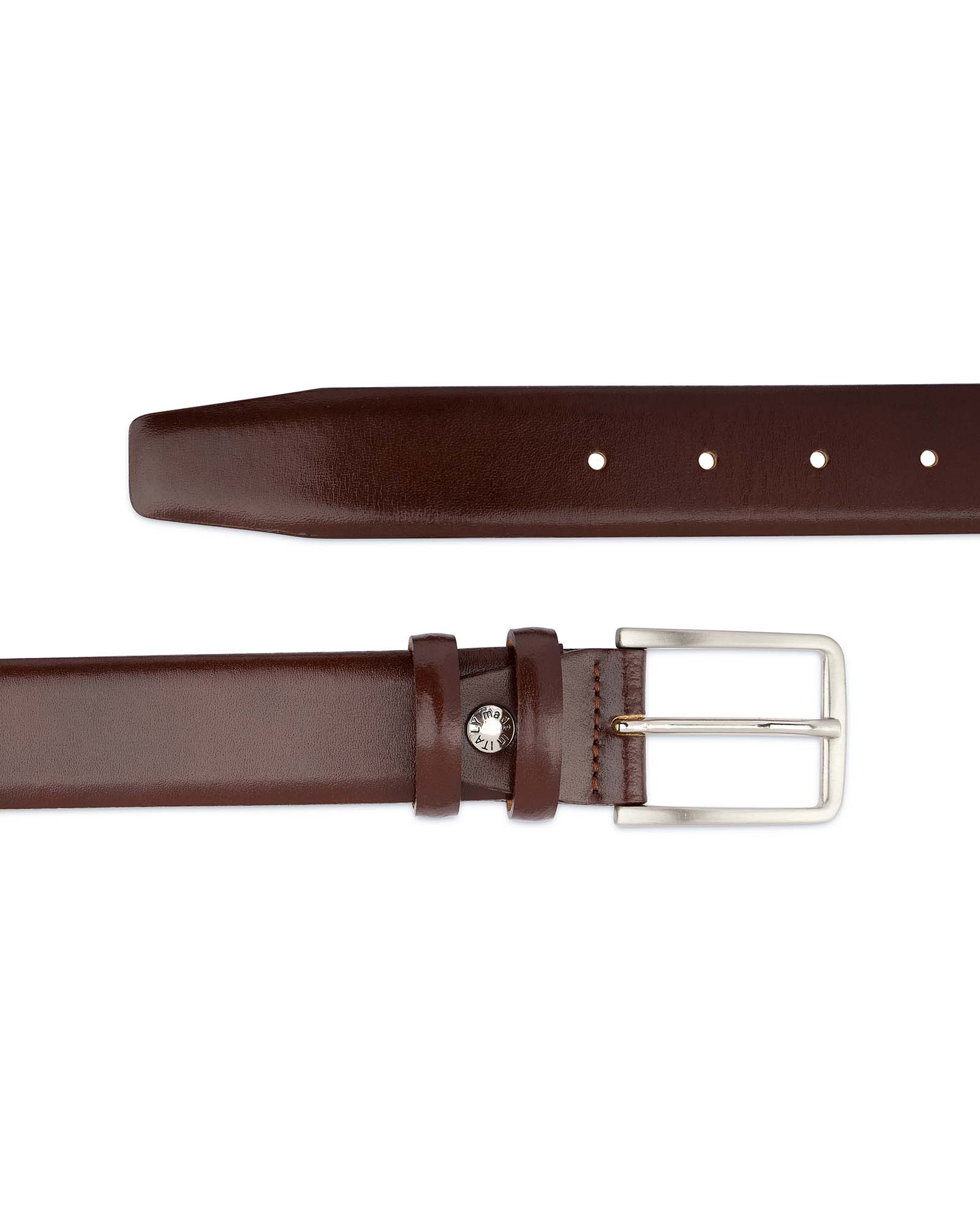 mens cognac dress belt