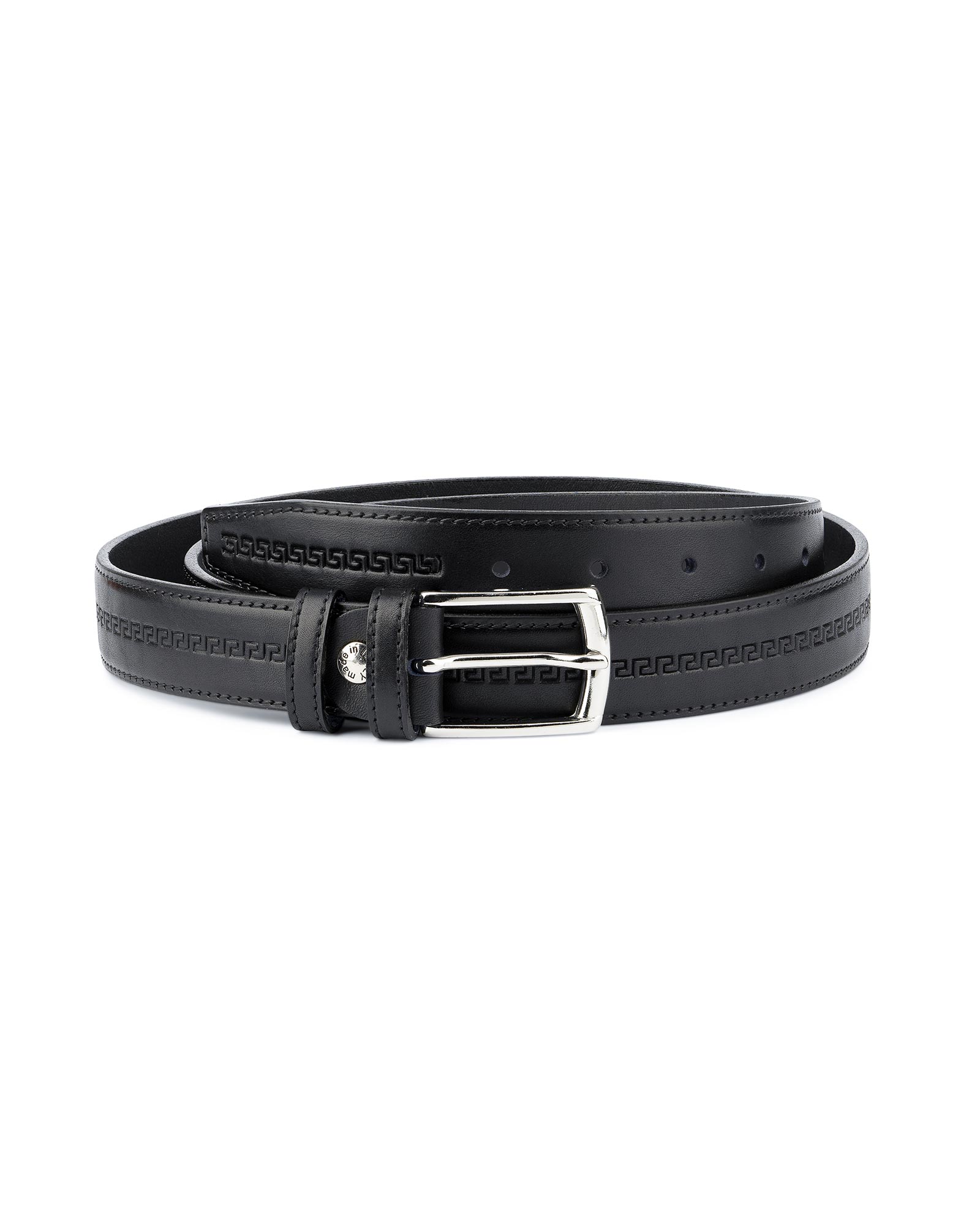Mens Leather Belt | Black Full Grain 