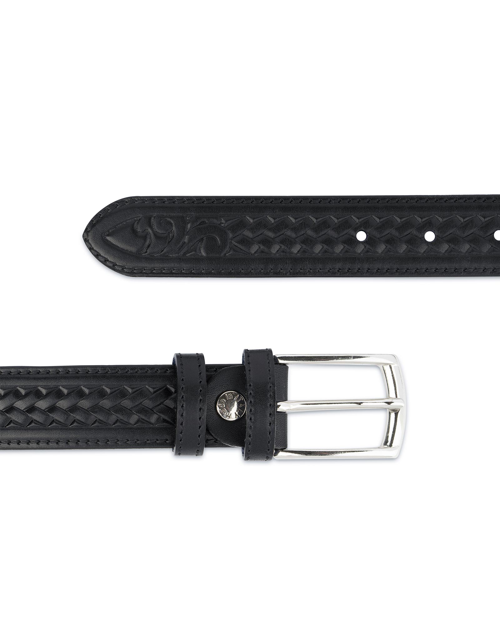 Black CUTTING EDGE CEOTB2 2" Oil Tan Leather Belt 