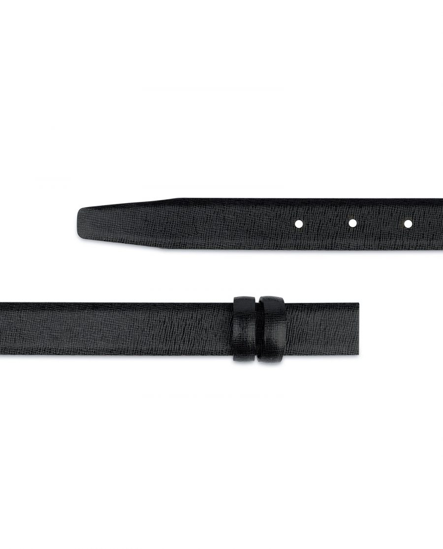 Saffiano Belt for Buckles Black 1 inch For dresses