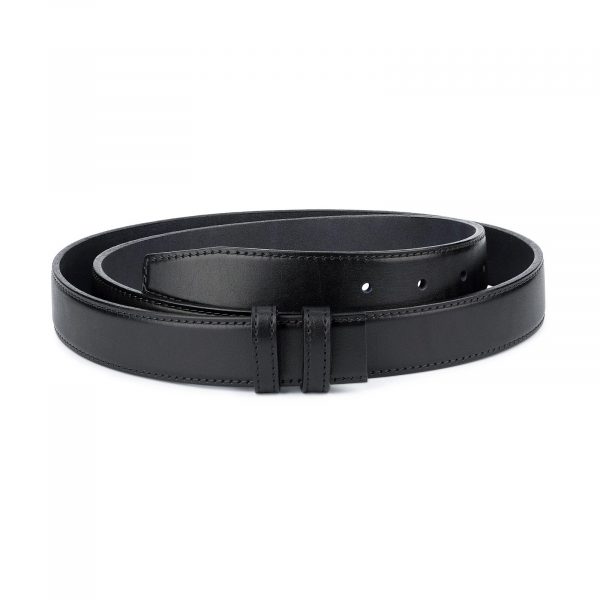 Full Grain Leather Belt Strap Black Adjustable 1