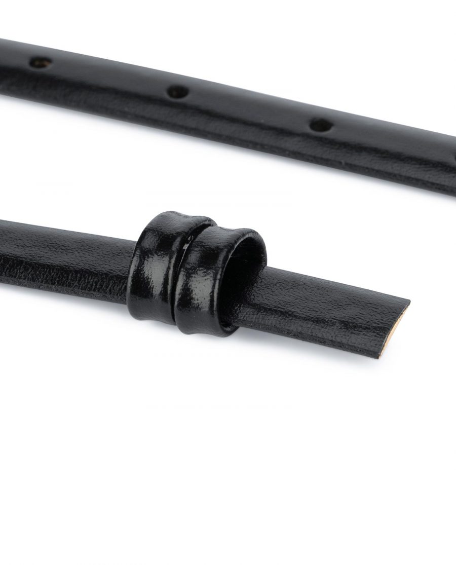 Leather Strap For Belt Black 15 mm Adjustable 3
