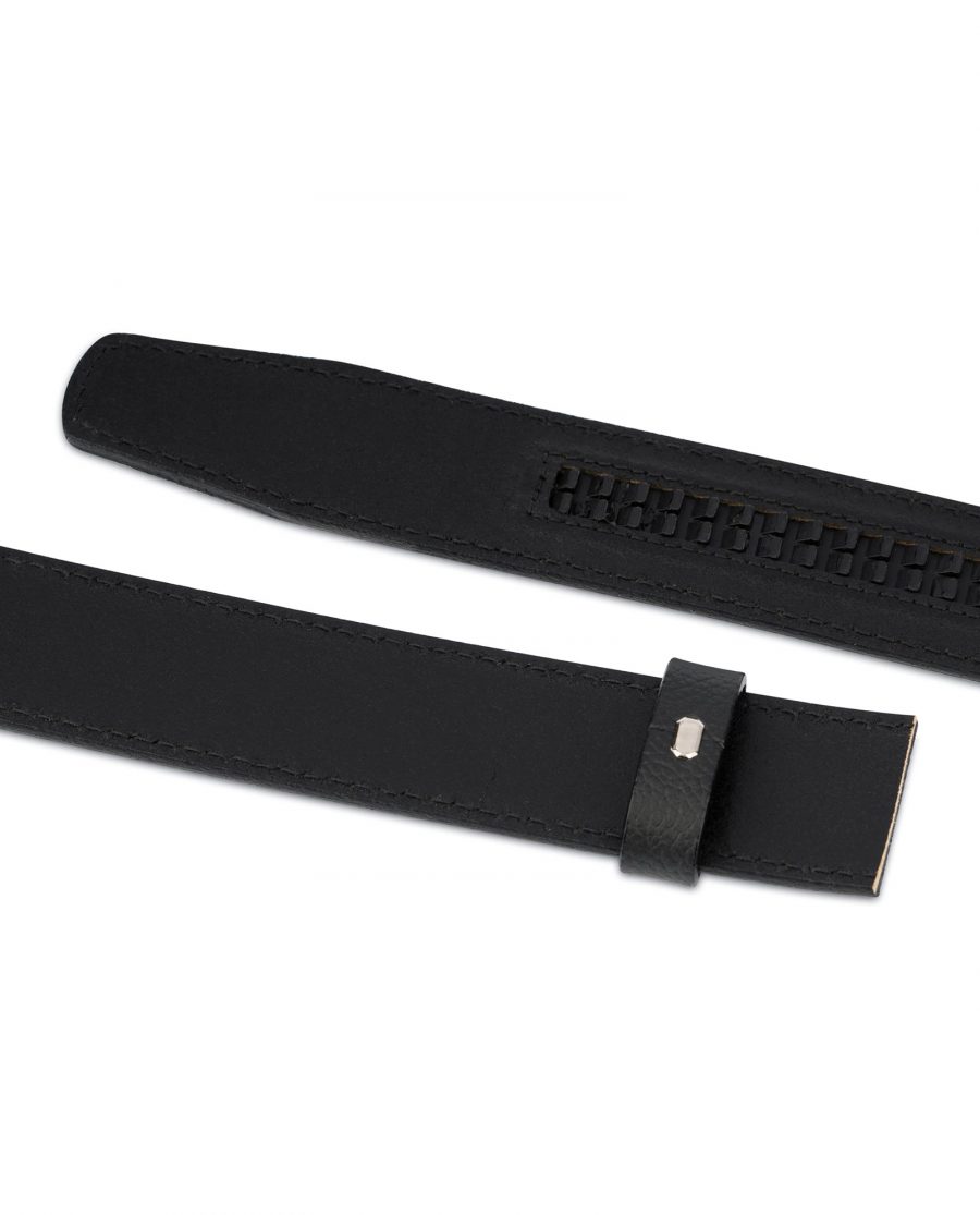Black Leather Strap for Mens Automatic Belt 6