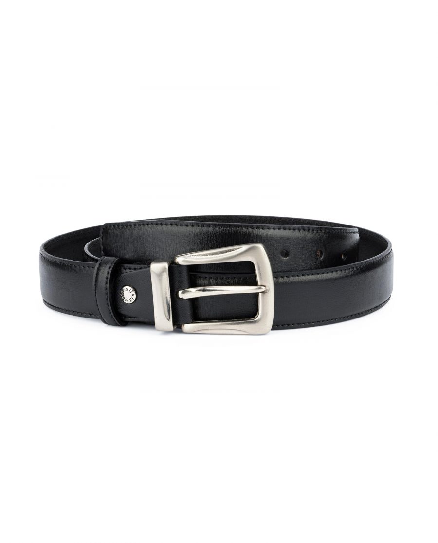 Black Mens Belt With Buckle Western Style 1