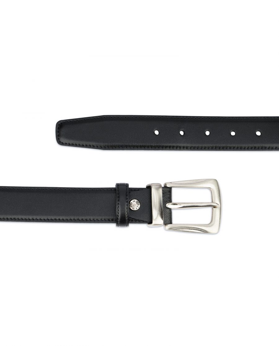 Black Mens Belt With Buckle Western Style 3