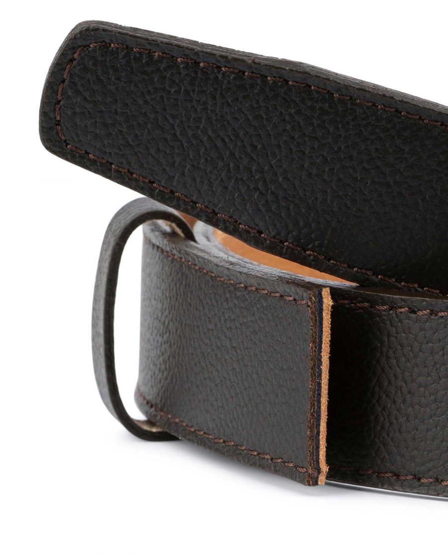 Brown Leather Strap for Mens Slide Belt 3