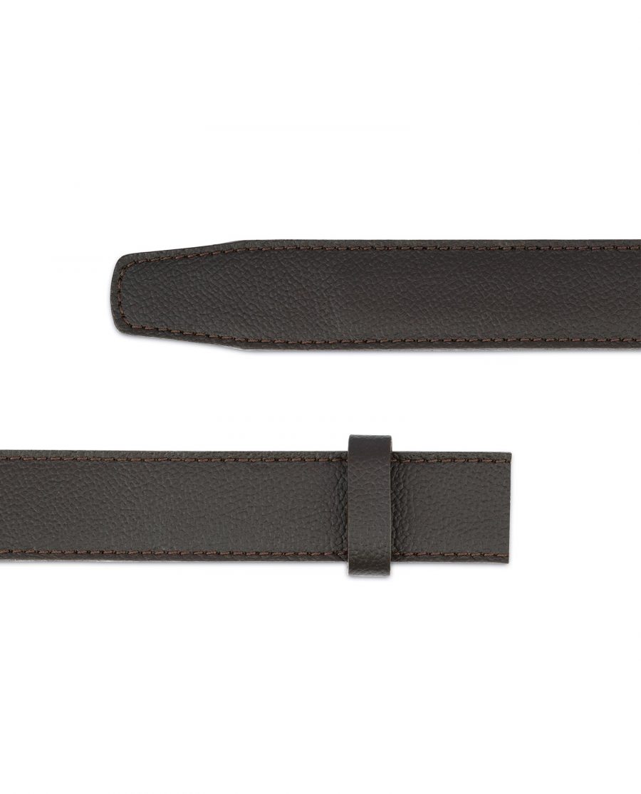 Brown Leather Strap for Mens Slide Belt 5
