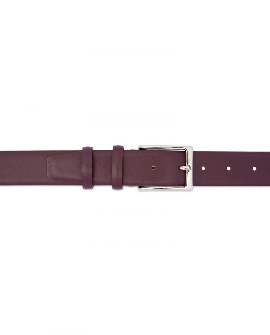 Burgundy Belt for Men Genuine Leather 2