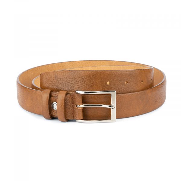 Light Brown Mens Belt Genuine Italian Leather 1