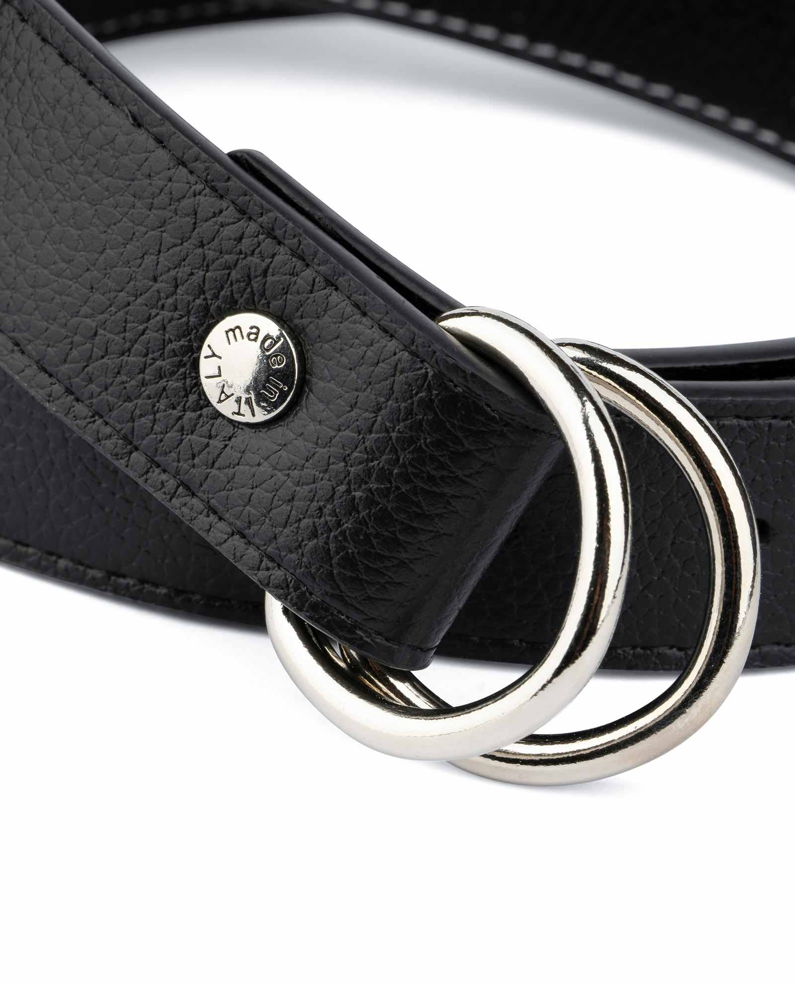 output detectie eend Buy Mens D Ring Belt - Black Leather - LeatherBeltsOnline.com